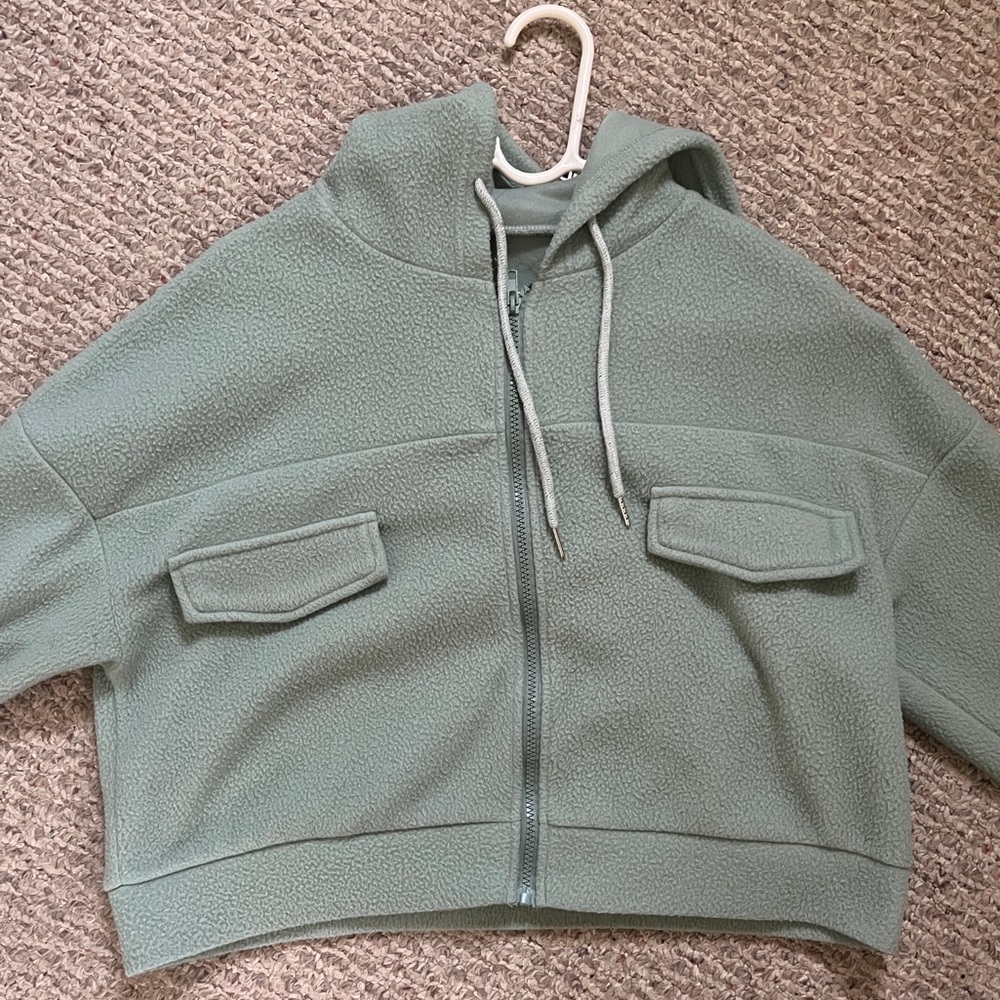 Green Zip Up Hoodie